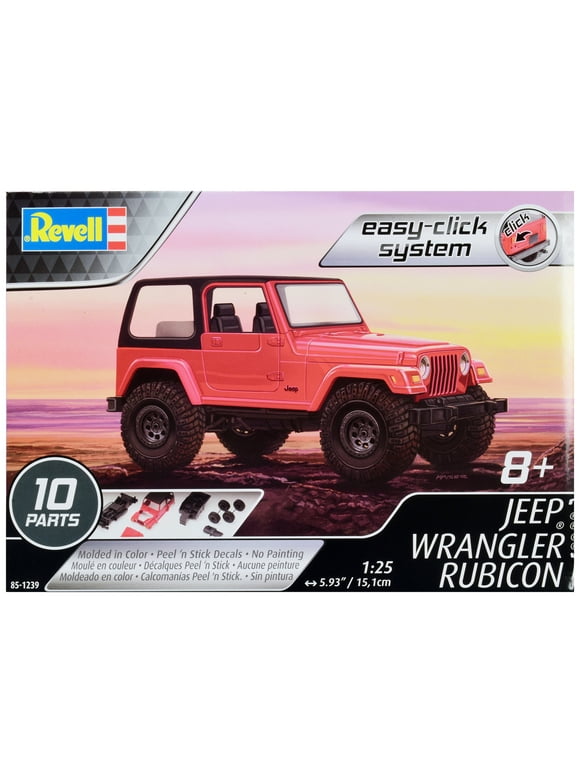 Level 2 Easy-Click Model Kit Jeep Wrangler Rubicon 1/25 Scale Model by Revell