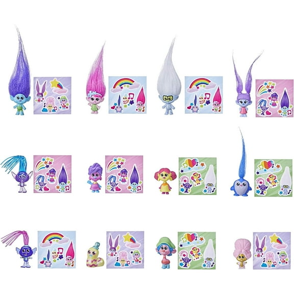 DreamWorks TrollsTopia Squad Series 1 Collectible Mini Dolls, Blind Box Toy for Kids 4 and Up