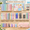 Pink, variant on Purple Foldable Pencil Case All-in-One Aesthetic Stationery Set