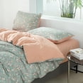 thumbnail image 3 of Rey Funda Nórdica Floral Algodón Suave 3 Piezas Rey Juegos de Ropa de Cama Flores Jardín, 3 of 9