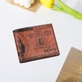 thumbnail image 6 of vlrwzc Dark Brown Mens US $100 Dollar Bill Leather Bifold Card Holder Wallet Handbag Purse Leather Credit Card Photo Holder, 6 of 7