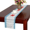 thumbnail image 2 of MKHERT Wooden Chicago State Flag Table Runner Home Decor for Home Kitchen Dining Wedding Party 16x72 Inch, 2 of 3