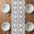 thumbnail image 4 of Table Runner 120 Inches Long for Kitchen Dining, Black Leaves Dresser Scarf Farmhouse, Dining Table Decorations for Wedding/Parties, Vintage Leaf Botanical Minimalist Art 13 x 120 In, 4 of 8