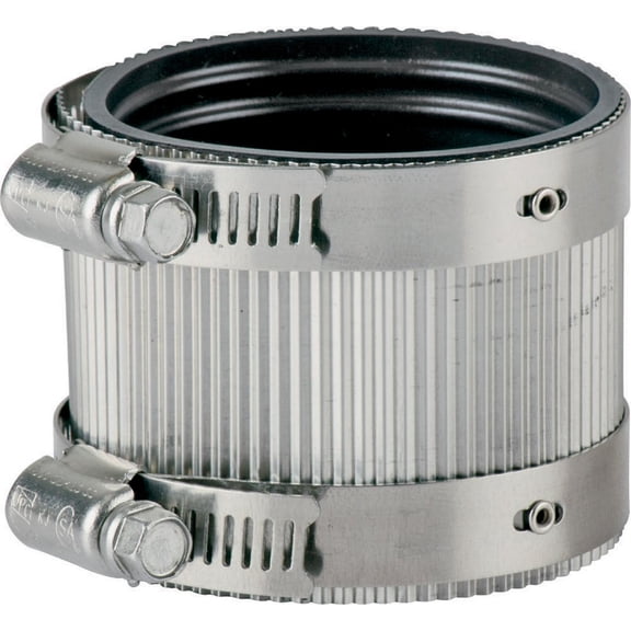 Worldwide Sourcing No-Hub Pipe Coupling, Neoprene Gasket, 4 in