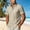 Khaki, variant on Men's Cotton Linen Short Sleeve Shirts Loose Casual Lightweight Button Down Shirt Beach Vacation Summer Tops with Pocket Size S-4XL Light Blue