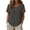 Gray, variant on Women's Cotton Flory Embroidery Blouses Summer Fashion Round Neck Short Sleeve Shirts Loose Fit Casual Daily Wear Tops Gray