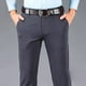 thumbnail image 1 of Pantalones casuales de hombre, de longitud completa, de alta elasticidad, resistentes a las arrugas, de talle alto, sin planchado, para negocios y formales., 1 of 5