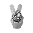 thumbnail image 2 of PinMart's Gay Pride Peace Sign Finger LGBT Enamel Lapel Pin, 2 of 3
