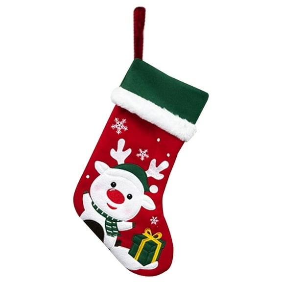 HCTSHG Personalized Christmas Stockings Large Custom Embroidered Xmas Stocking with Name & Festive Pattern Ideal for Family & Fireplace Decor