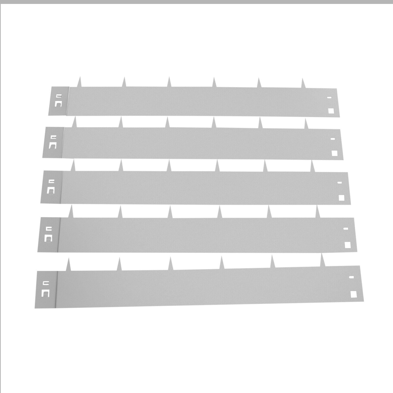 MONIPA 5PCS Landscape Edging Steel Lawn Edging Metal Yard Barrier Garden Border 4"x39" (Gray)