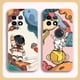 thumbnail image 4 of Case For Oneplus 5 6 9 9R 8 8T 7 7T A3 2 2V NORD 3 2 Lite Pro Simple Liquid Silicone Case Cute Cartoon Spaceman Astronaut, 4 of 5