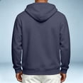 thumbnail image 4 of Fabrcox Zipup Hoodie Men Fleece Lined Long Sleeve Sweat Shirt for Men Fall Winter Warm Casual Outdoor Workout Jackets for Men with 2 Pockets Navy XXXL, 4 of 6