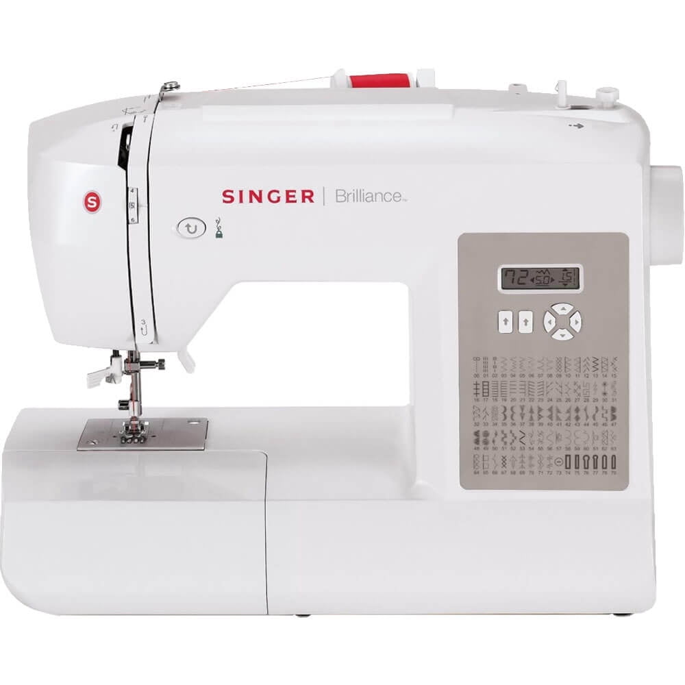 Restored SINGER® Brilliance 6180 Portable Sewing Machine + Accessories| 180 Stitch Applications| Free Arm (Refurbished)