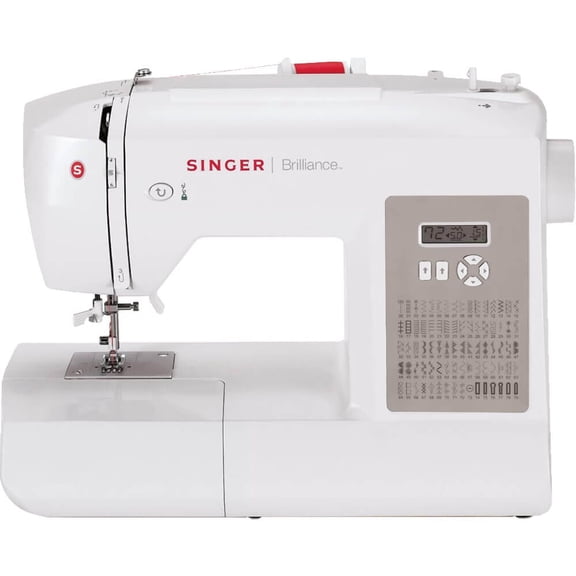 Restored SINGER Brilliance 6180 Portable Sewing Machine + Accessories| 180 Stitch Applications| Free Arm (Refurbished)