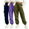 thumbnail image 2 of Cowsor Children's 3PC Solid Color Sweatpants - Elastic Waist with Side Pockets, Slim Sports Pants for Active Kids, Daily Playdates & Sports, Value Pack for 4-14 Years, 2 of 6