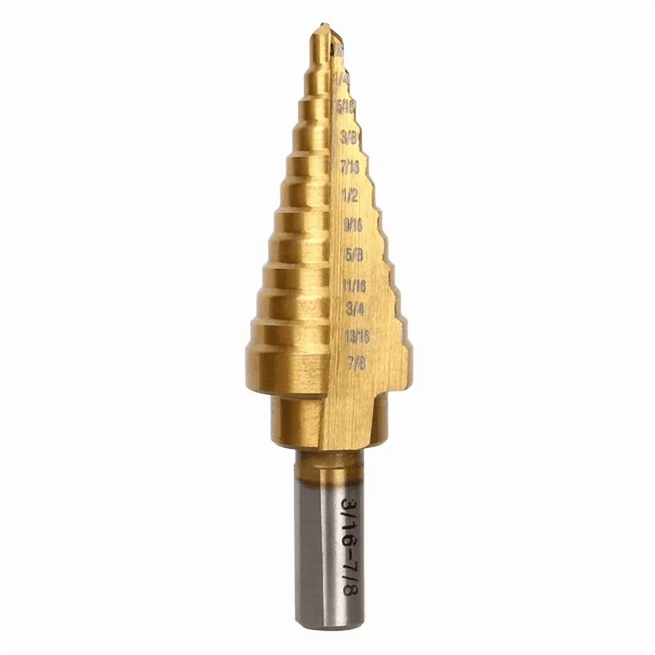 Hyper Tough 12-Step Split Point Titanium Coated Drill Bit, 3/16 - 7/8-inch, Model 42536, HYPERTOUGH PL HT STEP DRILL BIT