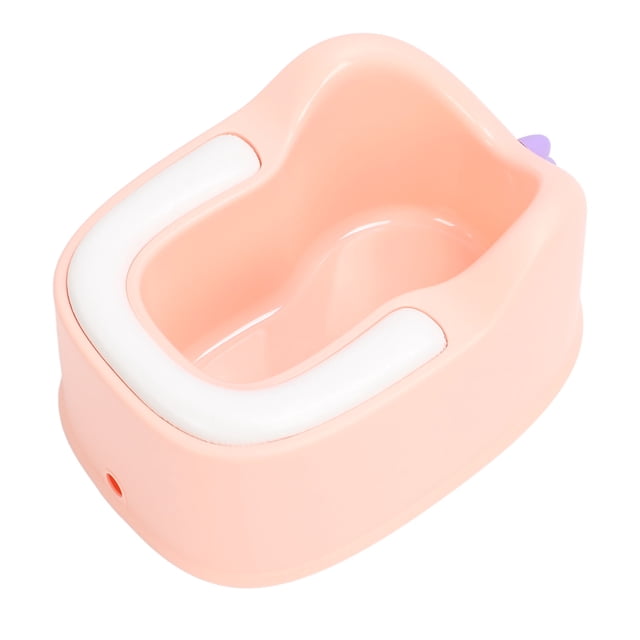 Lavabo a tope para niños, asiento de lavabo ergonómico multiusos para bebés y niños pequeños con cojín suave de PVC, color rosa