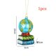 thumbnail image 3 of Material de vidrio Regalos de Navidad Árbol de Navidad Decoración colgante Astronauta Globo aerostático Diseño de patrón Adornos para el hogar Colgante, 3 of 5