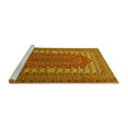 thumbnail image 2 of Ahgly Company Machine Washable Indoor Square Persian Yellow Traditional Area Rugs, 3' Square, 2 of 4