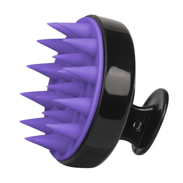 Masajeador de cuero cabelludo, cepillo de champú para el cabello mejorado, cerdas de silicona, cepillo para el cuero cabelludo húmedo y seco para relajar el estrés