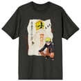 thumbnail image 7 of Naruto Shippuden Torn Paper Graphic Crew Neck Short Sleeve Men's Black T-shirt-4XL, 7 of 7