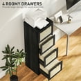 thumbnail image 4 of HOMCOM 4 Drawer File Cabinet Lockable Filing Cabinet for A4 Letter Black, 4 of 10