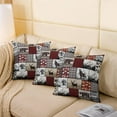 thumbnail image 4 of Bear Throw Pillow Covers 18"x18" Set of 2 Soft Rustic Bear Deer Print Pillow Cases Cushion Covers for Living Room Bedroom Farmhouse Theme Buffalo Check Decorative Throw Pillowcases for Sofa Chair, 4 of 5