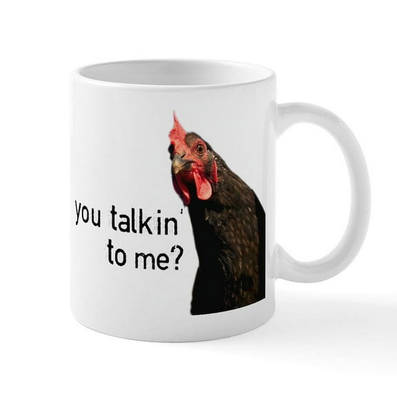 CafePress - Funny Attitude Chicken Mug - 11 oz Ceramic Mug - Novelty Coffee Tea Cup