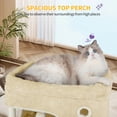 thumbnail image 6 of Cat Tree, 70.1‑Inch Tall Multi‑Level Cat Tower for Indoor Cats with Scratching Posts, Large Platform, Cat Caves and Basket, Beige, 6 of 7