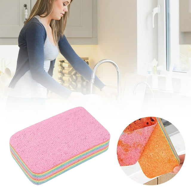 SHAGUOZHOU Stainless Steel Cooker Grease Kitchen Wipes PVA Rainbow Tearable Layer Cloth | Super Absorbent Kitchen Cleaning Rags | Thick Stain Remover For Home Use