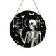 thumbnail image 1 of Cartel De Bienvenida De Halloween Para Puerta Principal, Corona De Madera Para Pared, Para Hogar Y Fiestas Al Aire Libre, 1 Unidad, 1 of 5