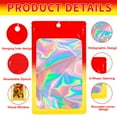 thumbnail image 5 of Mstar Packing Holographic Mylar Food Storage Bags, Purple Blue, 4.1" x 5.9", 100 Count, 1 Pack, 5 of 5