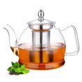 thumbnail image 1 of Ausein Tetera de Vidrio para Estufa, Tetera de 1000 ml con Infusor Extra&iacute;ble de Acero Inoxidable, Tetera de Cristal para T&eacute; Floreciente y T&eacute; de Hojas Suelta, Apta para, 1 of 8