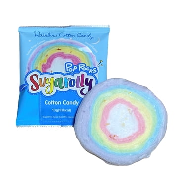 Sugarolly Rainbow Cotton Candy Pop Rocks - 5 Counts