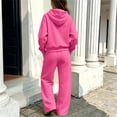 thumbnail image 5 of Girls Clothes Winter Warm Fleece Lined Tracksuit Solid Color Hoodies Sweatshirt Loose Wide Leg Sweatpants with Pockets Casual 2 Piece Sweatsuit, 5 of 5