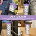 thumbnail image 7 of 30 Oz Tumbler Colorful Pineapple Tumbler with Lid and Straw, Birthday Gift Cup for Friend Women Men Coffee Travel Mug Thanksgiving Day Halloween Christmas Gift Water Bottle, 7 of 7
