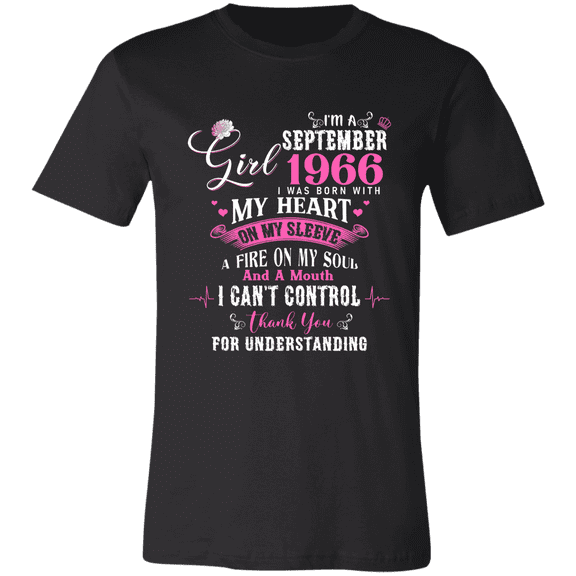 I'm September Girl 1966 60th Birthday Vintage 60 Years Old Bday Women T-Shirt