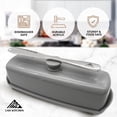 thumbnail image 3 of LAH KITCHEN Butter Dish with Knife - Butter Container with Magnetic Lid - Gray, 3 of 8