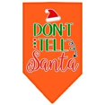 thumbnail image 1 of Mirage Pet 66-410 SMOR Dont Tell Santa Screen Print Bandana, Orange - Small, 1 of 1
