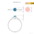 thumbnail image 4 of ANGARA Lab Grown Blue Diamond Ring for Women in 14K White Gold (Size-4.4mm| Color-Fancy Intense| Clarity-VS) | April Birthstone, Anniversary, Jewelry Gift for Women | Lab-Grown Blue Diamond Ring, 4 of 7
