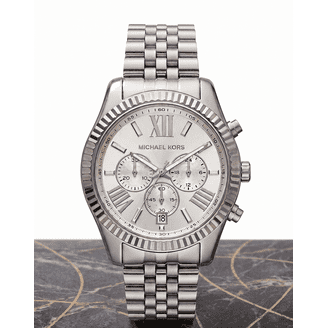 Michael Kors Women's Lexington Silver Dial Watch - MK4740