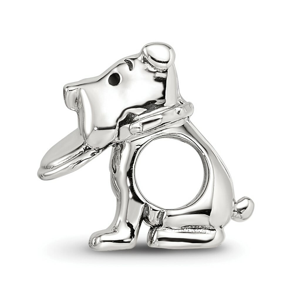 Sterling Silver Reflections Dog With Flying Disc Bead