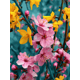 thumbnail image 1 of Qisvanset 12x16 Inch Pink Yellow Floral Canvas Print Wall Art, 1 of 5