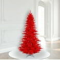 thumbnail image 4 of Vickerman 6.5' Red Fir Artificial Christmas Tree, Unlit, 4 of 4