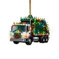 thumbnail image 2 of SMKE Christmas Truck Pine Tree 2D Flat Car Rear View Mirror Accessories. Festive Hanging Decorations. Christmas Tree Ornaments. Holiday Cheer Hanging Charm. Interior Rearview Pendant Decor. Gift A, 2 of 5