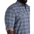 thumbnail image 4 of True Nation by DXL Men's Big and Tall Plaid Rolled-Sleeve Sport Shirt Blue Wine 7XL, 4 of 6