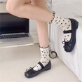 thumbnail image 4 of Milue Women Ankle Socks Sweet Lolitas Ruffle Calf Socks Stretchy Crew Socks Hosiery, 4 of 21