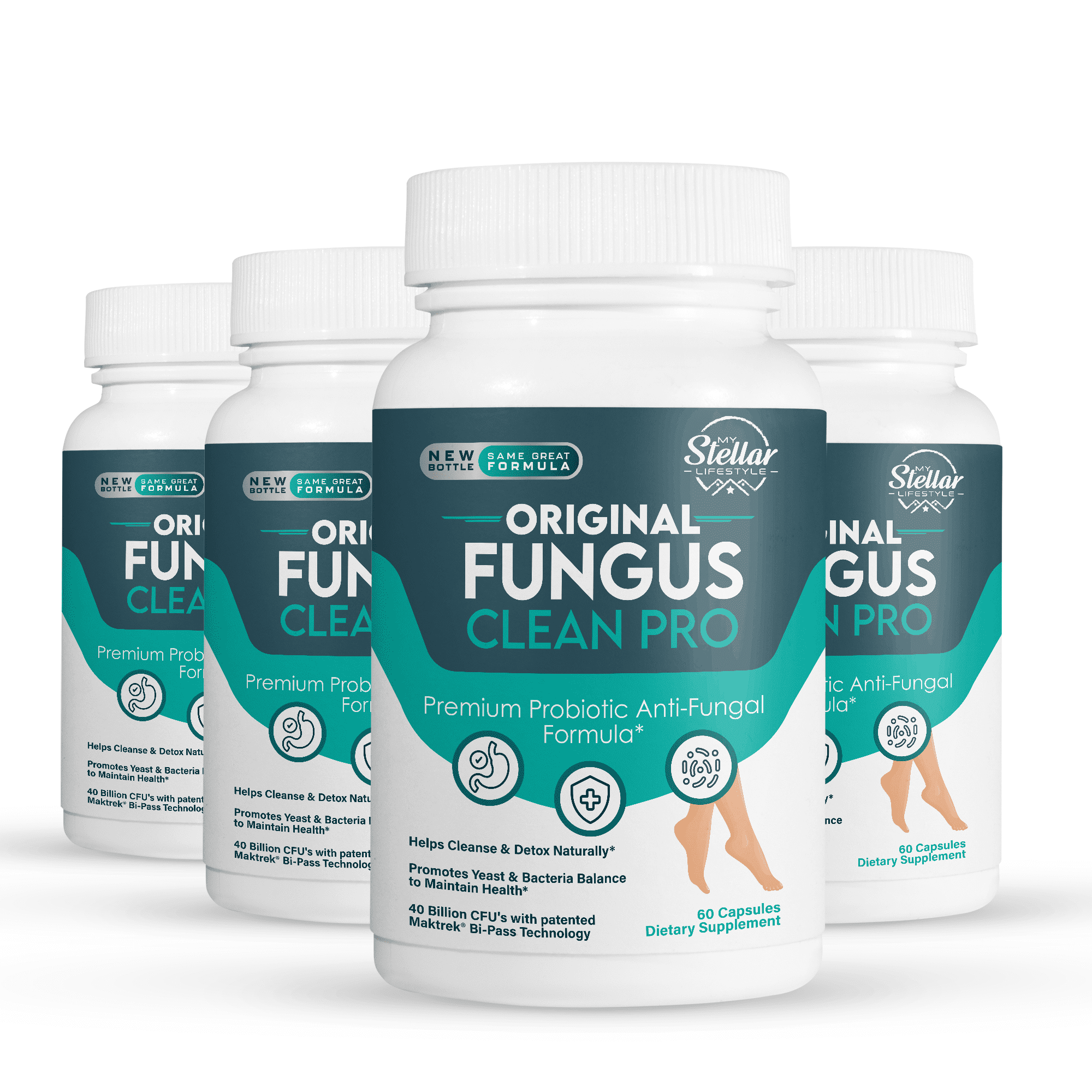 4 Pack Fungus Clean Pro Prevent and Cure Fungus! Probiotic Fungus