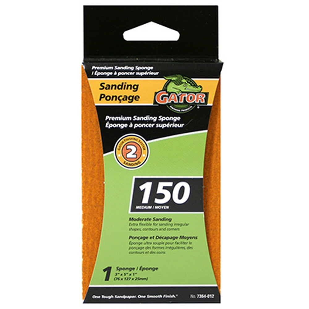 Gator Premium EZ123 Jumbo Sanding Sponge 3" x 5" x 1" Large Medium 150