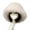 Khaki, variant on Opvise Bucket Hat Oversized Fluffy Wide Brim Soft Thickened Ear Faux Fur Winter Thermal Women Fisherman Cap for Daily Life Yellow